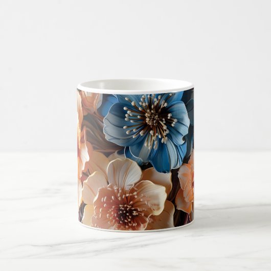 3D Floral Mug Kaffeetasse (Mittel)