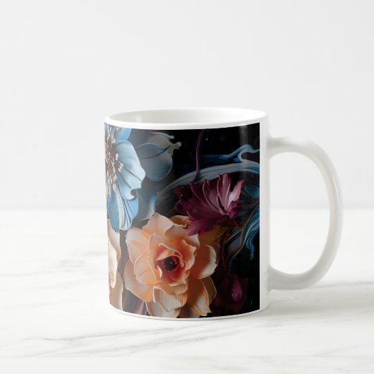 3D Floral Mug Kaffeetasse (Rechts)
