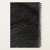 3D Floral Rahmen geprägt aus Leder Look Monogramm Notizblock (Rückseite)