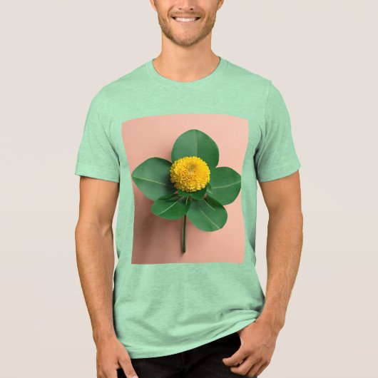 3D Floral Serenity - Bella+Leinwand Tri-Blend-T-Sh Tri-Blend Shirt (Vorderseite)