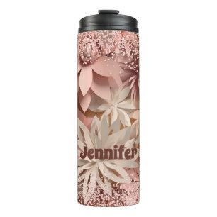 3D Floral Thermosbecher