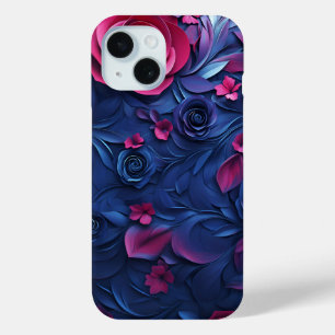 3D florale Textur iPhone Gehäuse Handy mockup Case-Mate iPhone Hülle