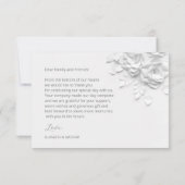 3D Flowers Paper Cut Roses Thank You Card Dankeskarte (Rückseite)