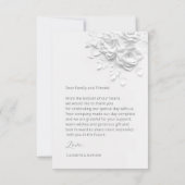 3D Flowers Paper Cut Roses Thank You Card Dankeskarte (Rückseite)