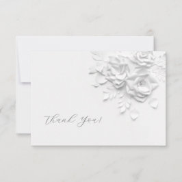 3D Flowers Paper Cut Roses Thank You Card Dankeskarte
