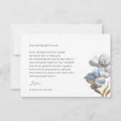 3D Flowers Stylized Lily Thank You Card Dankeskarte (Rückseite)