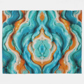 3D-Flüssigkeitswirbel-Abstraktglas - Modernes Psyc Fleecedecke (Vorderseite (Horizontal))
