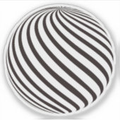 3D-Form der Schwarzen Kugel Aufkleber (Vorderseite)