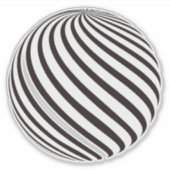 3D-Form der Schwarzen Kugel Aufkleber (Vorderseite)