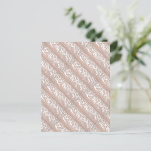 3D-Formgebung: Ivory Silken Sparkle CREAM base Postkarte (Stehend Vorderseite)