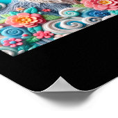 3d Fox Sticker Poster (Ecke)