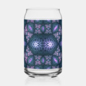 3D Fraktal Art Abstraktes Muster Blau Lila Pink Dosenglas (Rechts)