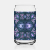 3D Fraktal Art Abstraktes Muster Blau Lila Pink Dosenglas (Links)