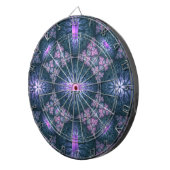 3D Fraktal Art Muster Türkisch Lila rosa Dartscheibe (Vorderseite rechts)