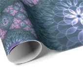 3D Fraktal Art Muster Türkisch Lila rosa Geschenkpapier (Rolleneckpunkt)