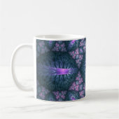 3D Fraktal Art Muster Türkisch Lila rosa Kaffeetasse (Links)