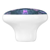 3D Fraktal Art Muster Türkisch Lila rosa Keramikknauf (Seitenansicht)