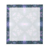 3D Fraktal Art Muster Türkisch Lila rosa Notizblock (Vorderseite)