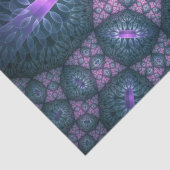 3D Fraktal Art Muster Türkisch Lila rosa Seidenpapier (Detail)