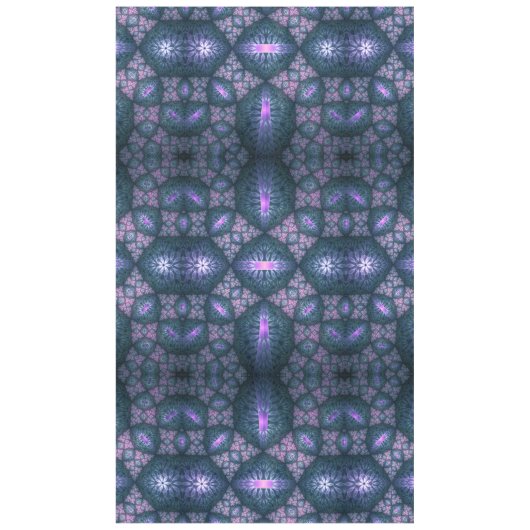 3D Fraktal Art Muster Türkisch Lila rosa Tischdecke (Vorderseite)
