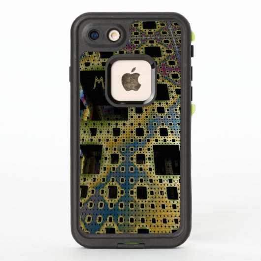 3D Fraktal Geek Monogram personalisiert iPC (Rückseite)