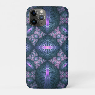 3D-Fraktal-Kunstmuster Türkis Lila Rosa Case-Mate iPhone Hülle