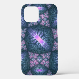3D-Fraktal-Kunstmuster Türkis Lila Rosa Case-Mate iPhone Hülle