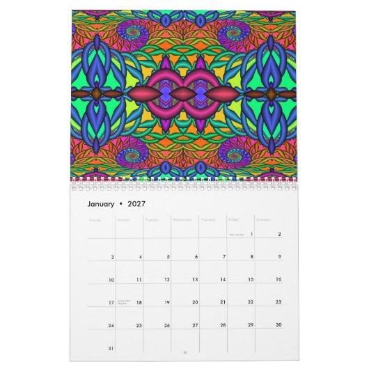 3D Fraktale 2012 Kalender (Jan 2027)