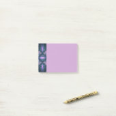 3D-Fraktalkunst abstraktes Muster Blau Lila Rosa Post-it Klebezettel (Auf Schreibtisch)