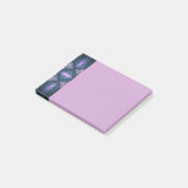 3D-Fraktalkunst abstraktes Muster Blau Lila Rosa Post-it Klebezettel (angewinkelt)