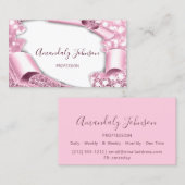 3D Frame Glitzer Makeup Eventplaner Pink Modern Visitenkarte (Vorne/Hinten)