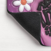 3D Frieden und Liebe Mousepad (Ecke)