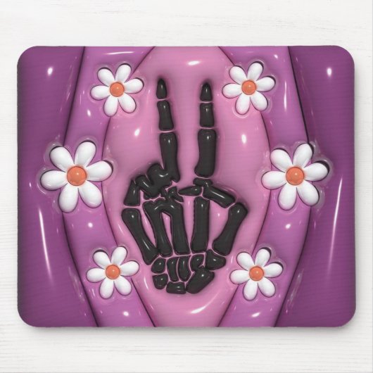 3D Frieden und Liebe Mousepad (Vorne)