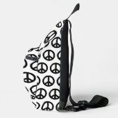 3D-Friedenssymbol Schwarz Crossbody Bag (Rechts)