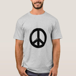 3D-Friedenssymbol Schwarz T-Shirt