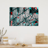 3D-Friedhof-Zaun Poster (Küche)