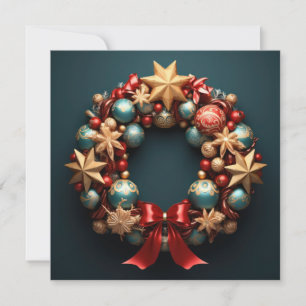 3D Frohe Weihnachtskartine Feiertagskarte