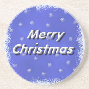 3D Frohe Weihnachtsschnee Getränkeuntersetzer