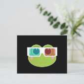 3D-Frosch (2) Postkarte (Stehend Vorderseite)