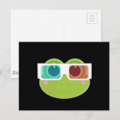 3D-Frosch (2) Postkarte (Vorne/Hinten)