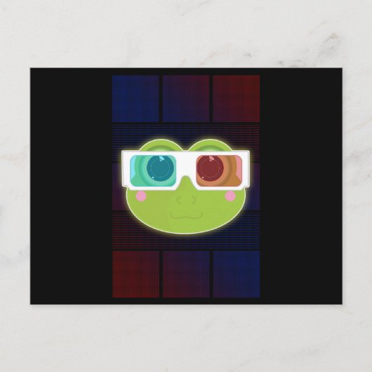 3D Frosch Postkarte (Vorderseite)