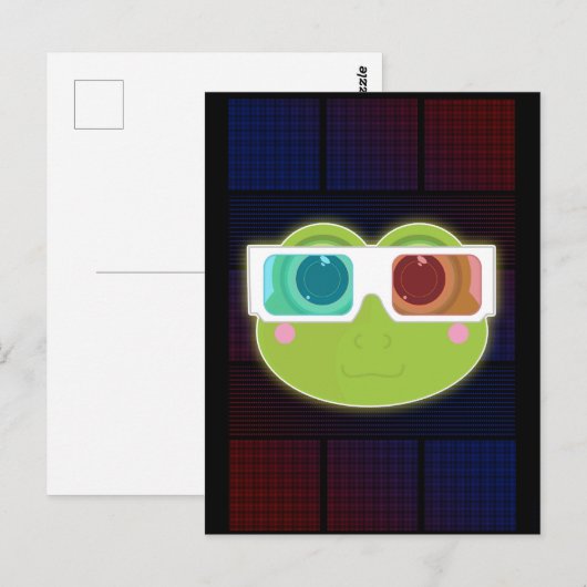 3D Frosch Postkarte (Vorne/Hinten)