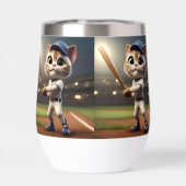 3D Funny Baseball Cat, (Rückseite)