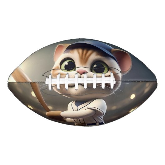 3D Funny Baseball Cat, Football (Vorderseite)