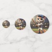 3D Funny Baseball Cat, Konfetti (Rückseiten)