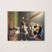 3D Funny Baseball Cat, Puzzle (Horizontal)