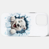 3d Funny Bear Break Ice Case-Mate iPhone Hülle (Rückseite (Horizontal))