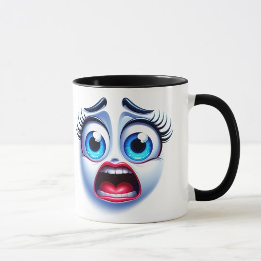 3D Funny Face Wrap Tasse (Rechts)