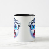 3D Funny Face Wrap Tasse (Zentrum)