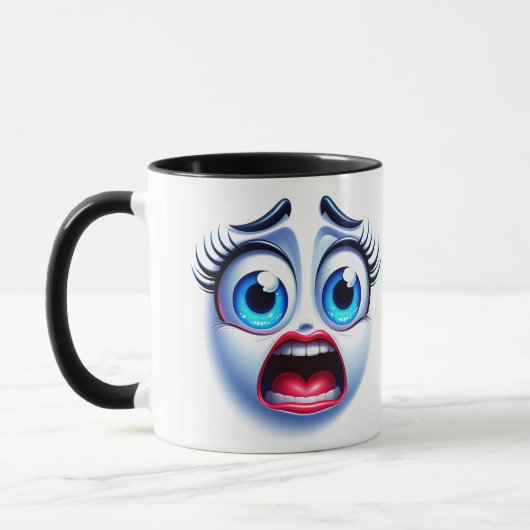 3D Funny Face Wrap Tasse (Links)